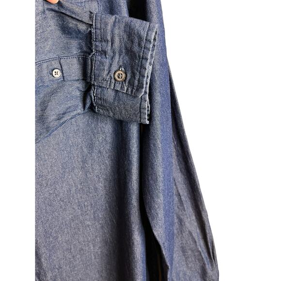 Brave Soul Denim Button Long Sleeve Shirt Large - Picture 5 of 6